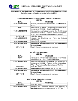 DIRETORIA DE REGISTRO E CONTROLE - PRPG