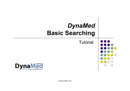 DynaMed Basic Searching
