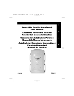 Reversible Parallel AutoSwitch User Manual Ensemble