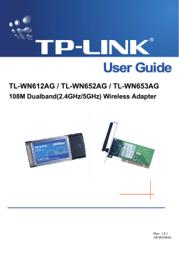 TL-WN612AG / TL-WN652AG / TL-WN653AG - TP-Link