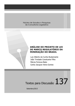 An&aacute;lise do Projeto de Lei de Marco Regulat&oacute;rio