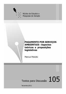 Pagamento por Serviços Ambientais - aspectos