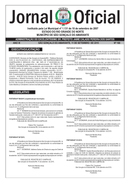 JOM 169 - 11/09/2015 - Prefeitura de S&atilde;o Gon&ccedil;alo do Amarante