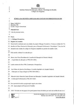 S&uacute;mula da Reuni&atilde;o do Col&eacute;gio de Dirigentes