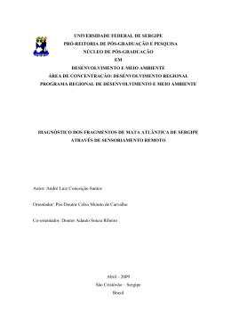 Diagn&oacute;stico dos fragmentos de mata atl&acirc;ntica de Sergipe atrav&eacute;s de