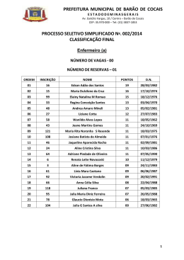 Classificacao Enfermeiro 002-2014 Barao de Cocais