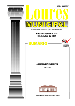 Edi&ccedil;&atilde;o Especial n.&ordm; 15 31 de julho de 2014