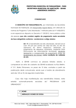 - Prefeitura Municipal de Parauapebas