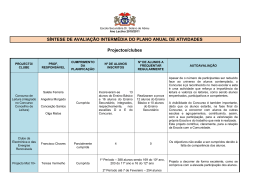 S&iacute;ntese da avalia&ccedil;&atilde;o da interm&eacute;dia do Plano Anual de Actividades