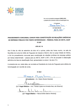 Ata n.º 6 - LISTA DE HOMOLOGAÇÃO