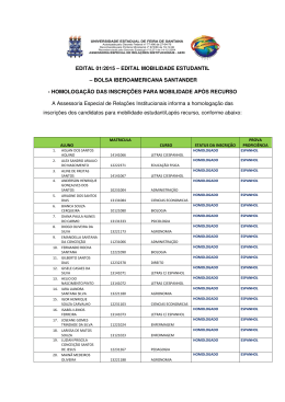 EDITAL 01 2015 SANTANDER Homologacao