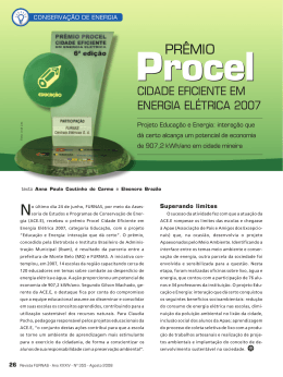 Prêmio Procel cidade eficiente em energia elétrica 2007