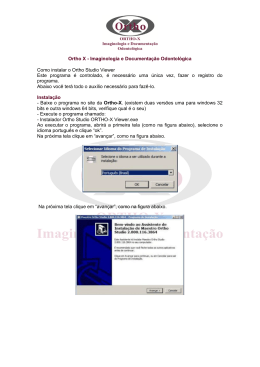 Manual de Instala&ccedil;&atilde;o do Maestro OrthoStudio 3D - Ortho-X