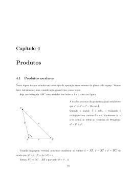 Vetores - Produto Escalar