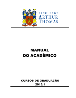 MANUAL DO - Faculdade Arthur Thomas