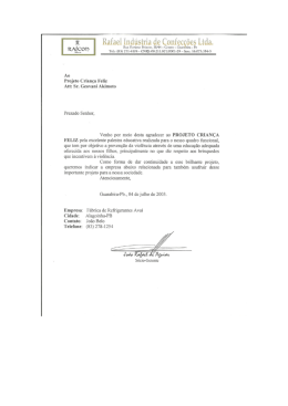 Rafael Indústria de Confeccões Ltda.