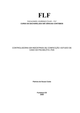 CONTROLADORIA EM IND&Uacute;STRIAS DE CONFEC&Ccedil;&Atilde;O