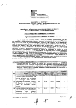 Ata de Registro de Pre&ccedil;os 10_2014 Play Fair Confec&ccedil;&otilde;es Ltda.