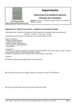 Experimento - PROF. RICARDO HONDA