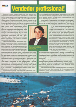 Em recente conversa com um vendedor pode observar