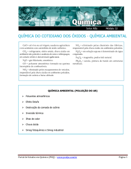 qu&iacute;mica ambiental - Portal de Estudos em Qu&iacute;mica