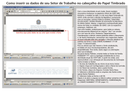 Como inserir os dados de seu Setor de Trabalho no - Cefet-MG