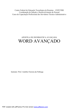 Apostila Word Avan&ccedil;ado