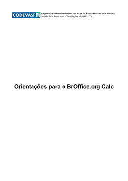 Orientações para o BrOffice.org Calc