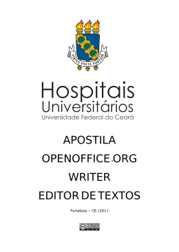 apostila . openoffice org writer editor de textos