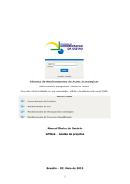 Gerenciamento de Projetos Manual GPWeb