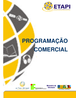 PROGRAMA&Ccedil;&Atilde;O COMERCIAL - escola t&eacute;cnica aberta do piau&iacute;