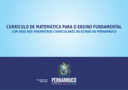 CURR&Iacute;CULO DE MATEM&Aacute;TICA Ensino Fundamental