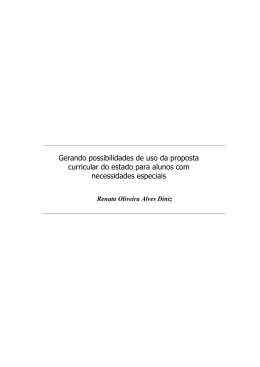 Gerando possibilidades de uso da proposta curricular do estado