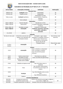 24/02/2012 - Calend&aacute;rio de Atividades da 5&ordf; S&eacute;rie A e B