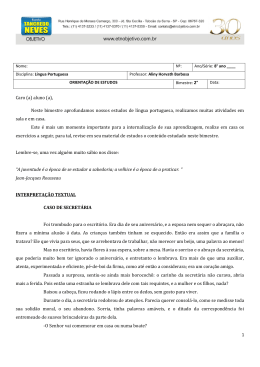 1 Caro (a) aluno (a), Neste bimestre aprofundamos