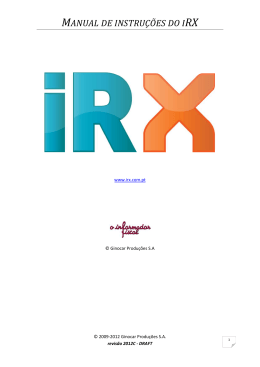 manual de instruções do irx