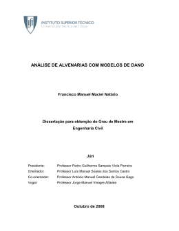 AN&Aacute;LISE DE ALVENARIAS COM MODELOS DE