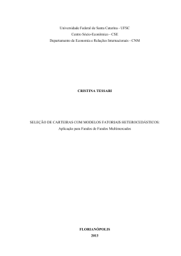 sele&ccedil;&atilde;o de carteiras com modelos fatoriais heteroced&aacute;sticos