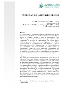EVOLUCAO DO MODELO DE GESTAO - CNEG