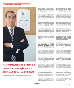 “A constituição da ordem é a nossa metodologia para a - Pró