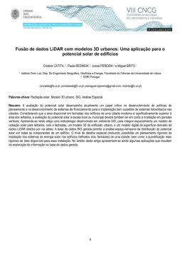 Fus&atilde;o de Dados LiDAR com Modelos 3D Urbanos