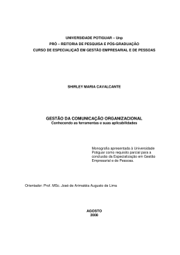 Gest&atilde;o da Comunica&ccedil;&atilde;o Organizacional. Conhecendo