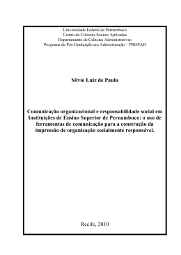 Sílvio Luiz de Paula Comunicação organizacional