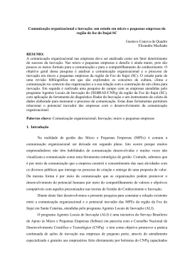 Comunica&ccedil;&atilde;o organizacional e inova&ccedil;&atilde;o: um