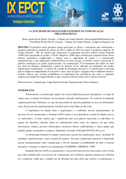 A CAPACIDADE DE GESTAO SOB O ENFOQUE DA