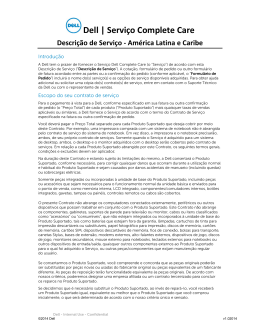 Dell | Servi&ccedil;o Complete Care