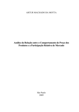 An&aacute;lise da Rela&ccedil;&atilde;o entre o Comportamento de Pre&ccedil;o