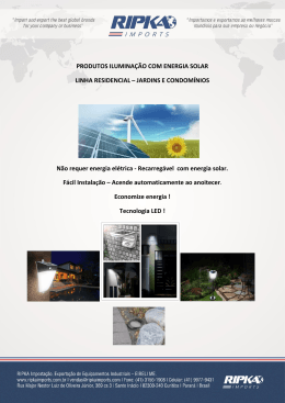 ILUMINA&Ccedil;&Atilde;O COM ENERGA SOLAR Linha residencial