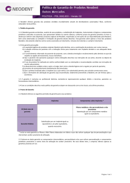 POL&Iacute;TICA &ndash; POL.SGQ.003 &ndash; Vers&atilde;o: 02