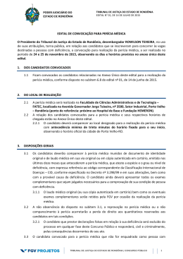 Edital de convoca&ccedil;&atilde;o para a per&iacute;cia m&eacute;dica